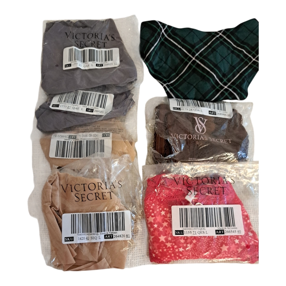 Victoria's Secret Panties Set - Gray, Green, Tan, Red